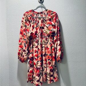 DOKOTOO Floral Long Sleeve Dress Mini dress